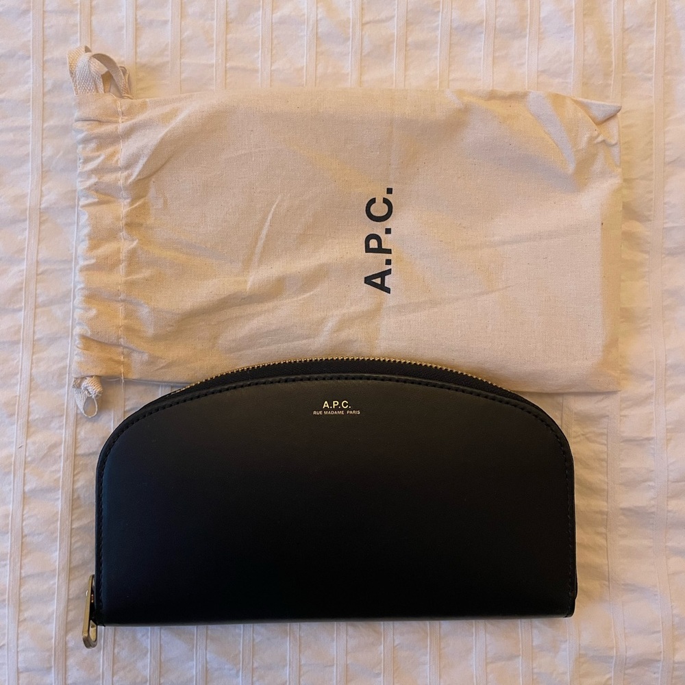 APC Demi Lune Black Wallet